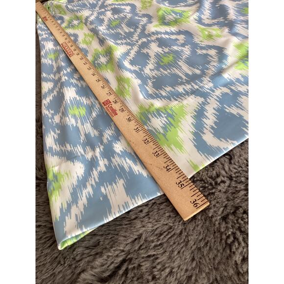 Gretchen Scott Women Isosceles Dress Kitt Ikat Periwinkle Summer Blue Lime Small - Picture 11 of 11